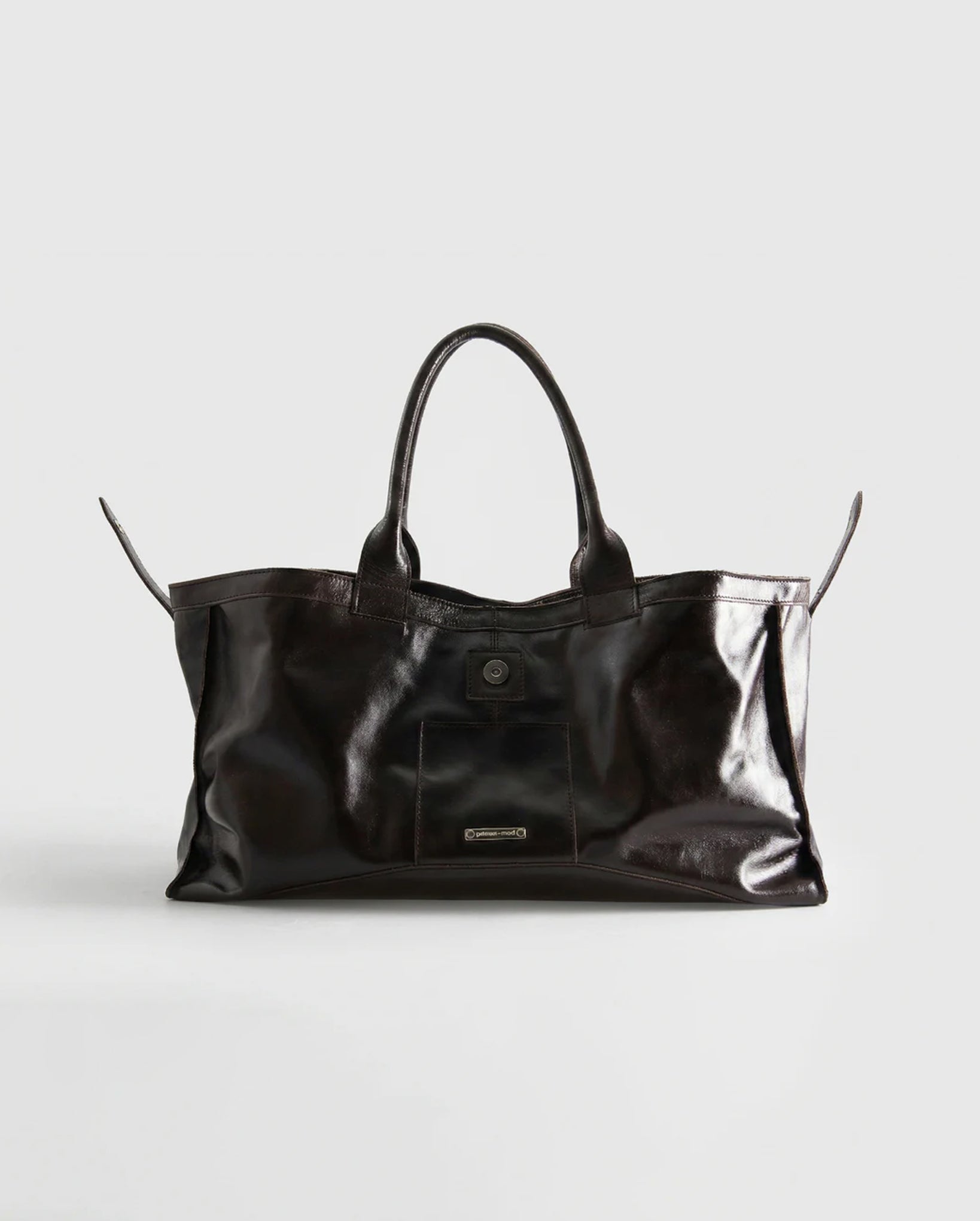 Big Guida Square Tote Handbag (Brown)