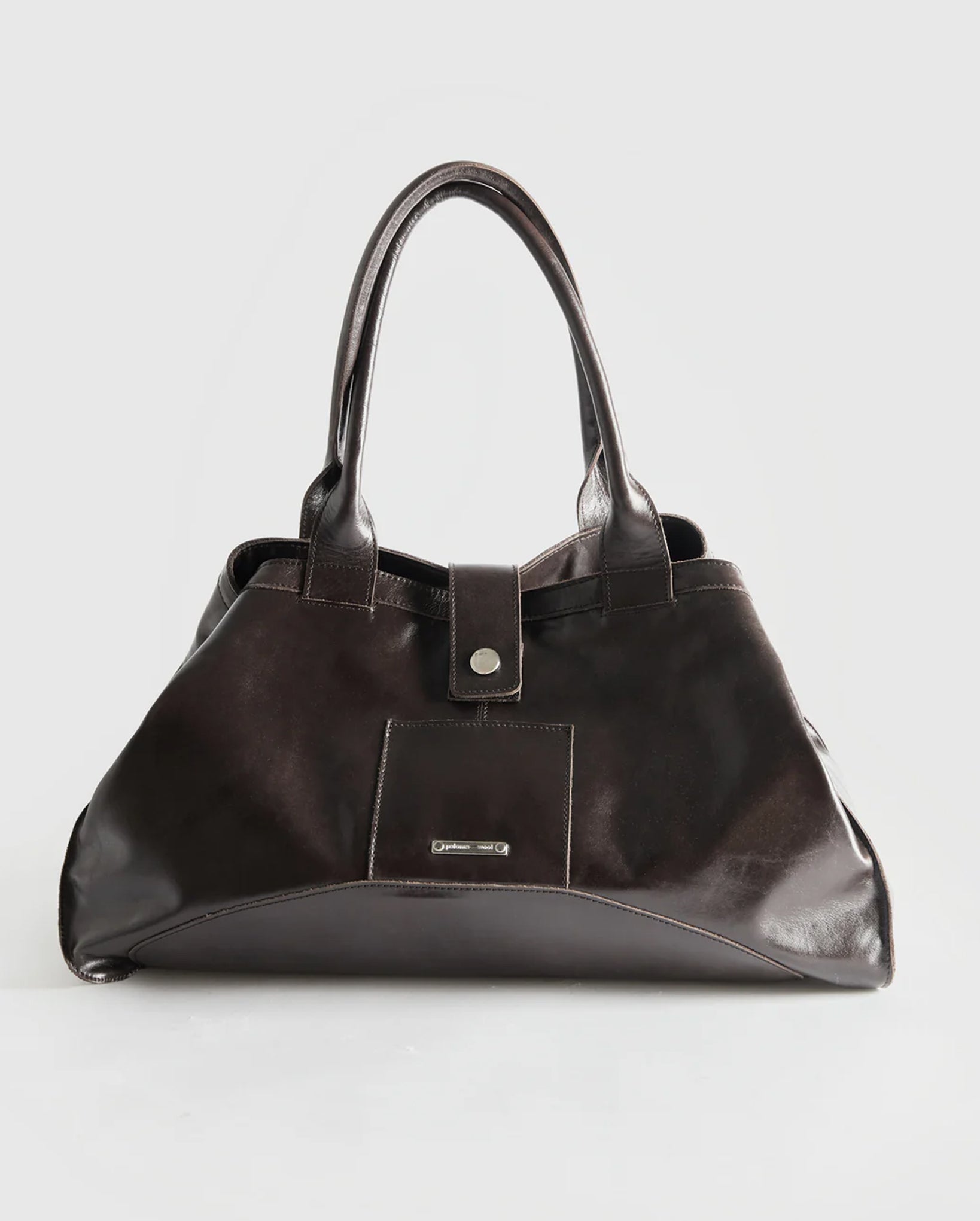 Big Guida Square Tote Handbag (Brown)