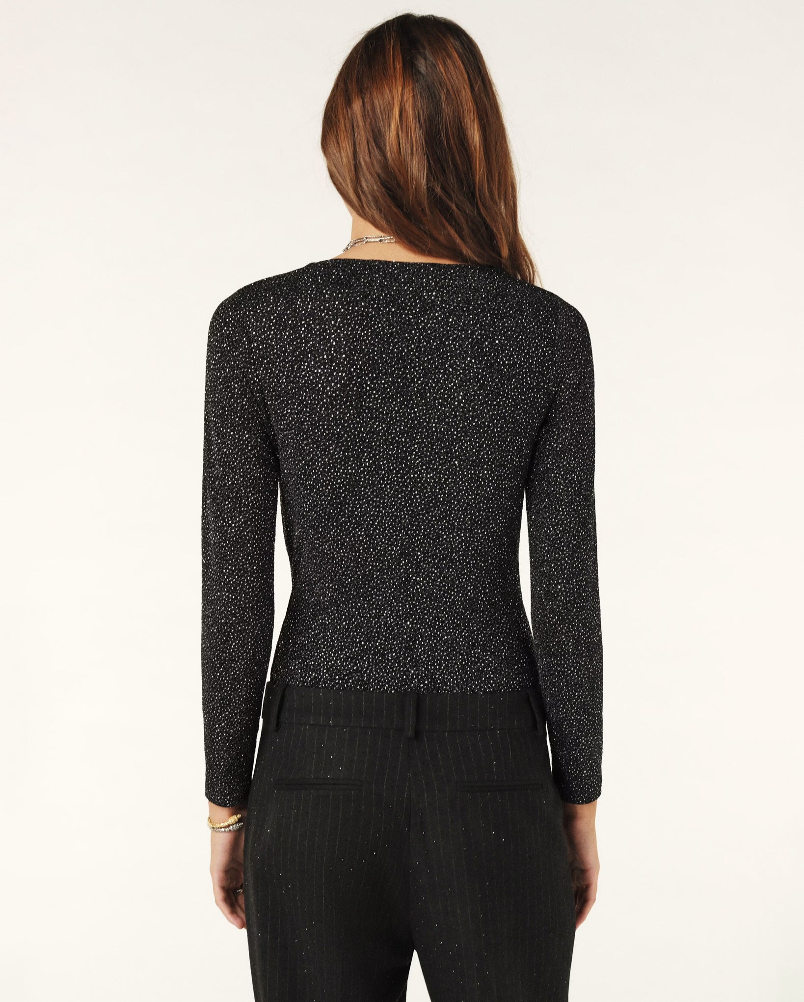 Basile Glitter Bodysuit (Black)