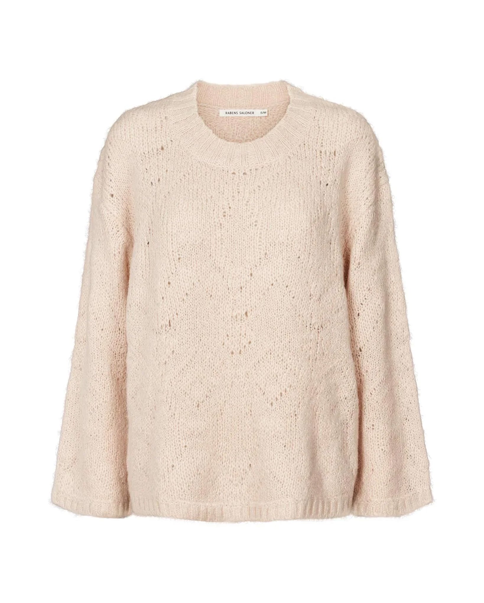 Elsie Dual Knit Oversize Sweater (Beige)