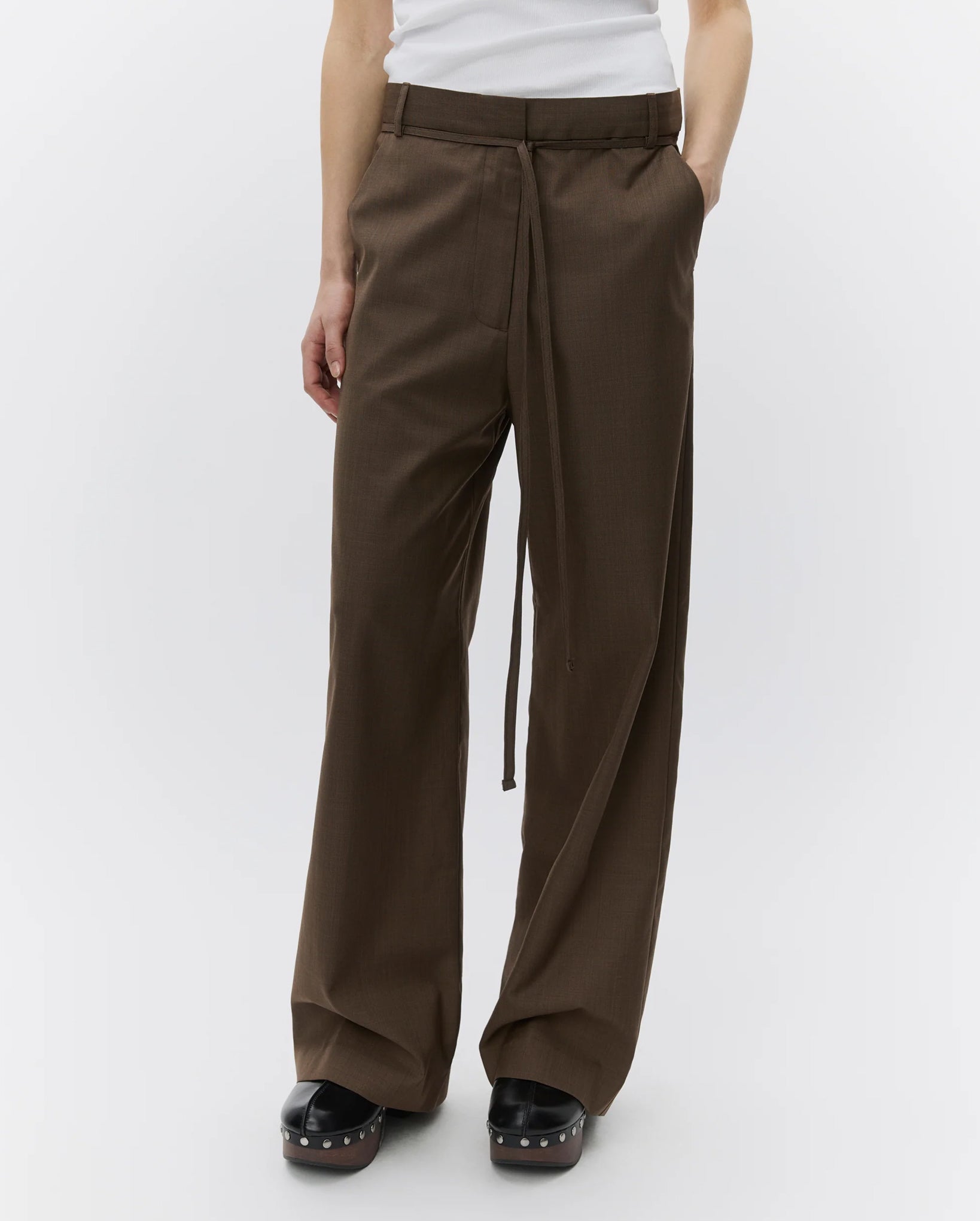 Pam Classic Suiting Pants (Wren Melange)