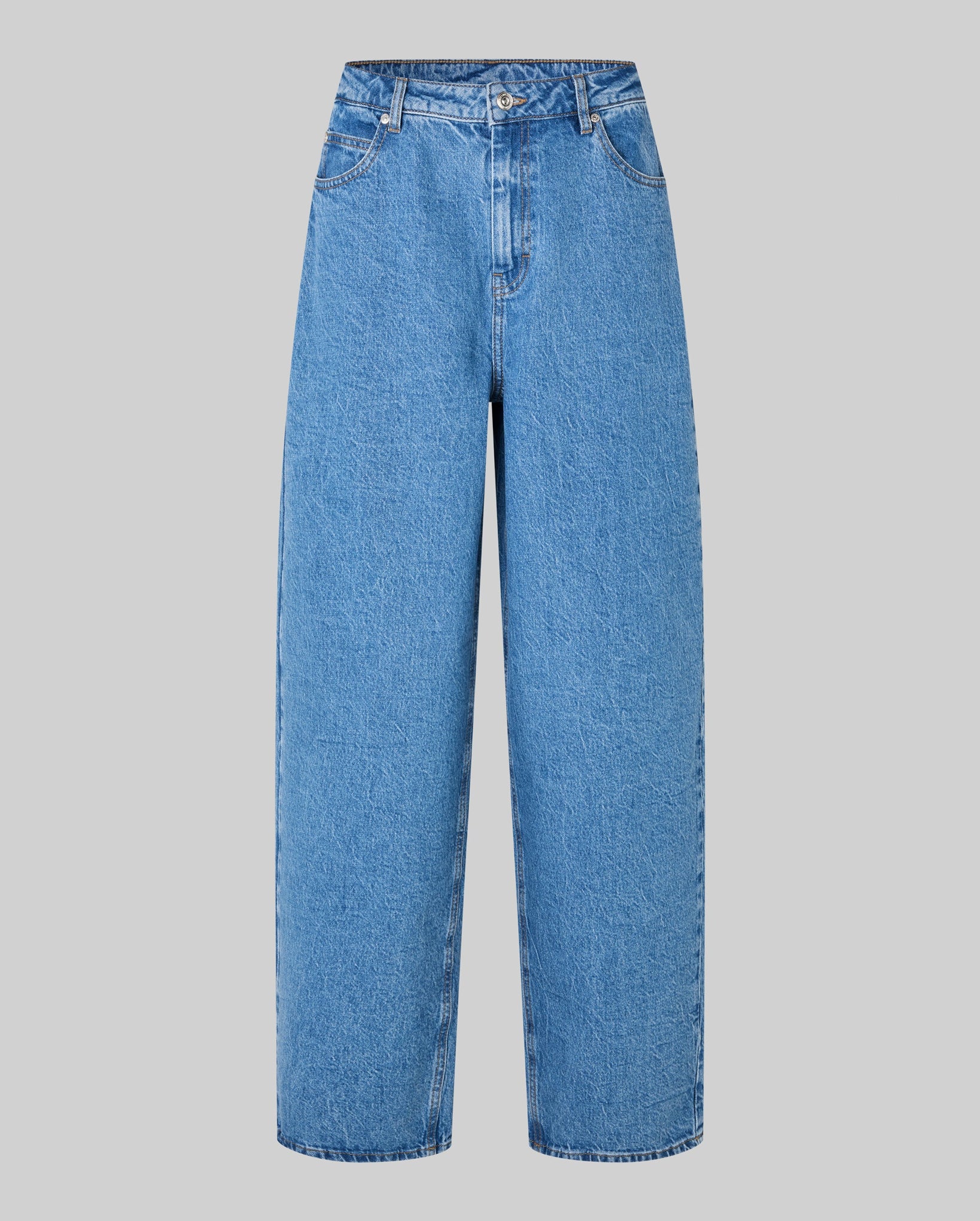 Belton Barrel Leg Jeans (Blue Denim)