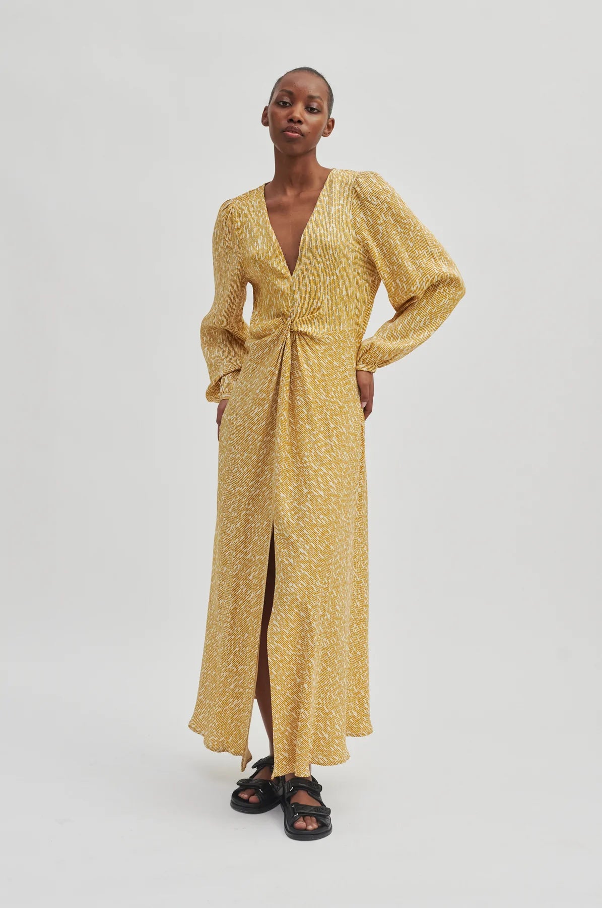 Marks and spencer mustard dress best sale